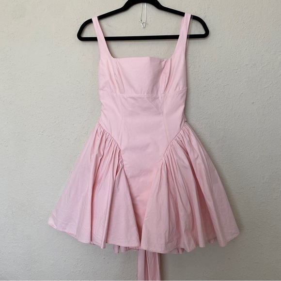 House of CB 'Florianne' Soft Peach Bow Mini Dress‎ size L D-DD Tall - Picture 4 of 15